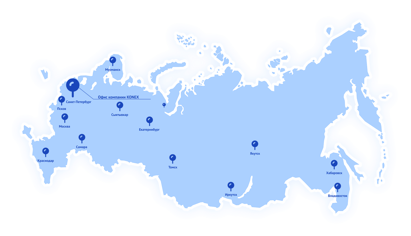 Карта проектов по России и СНГ